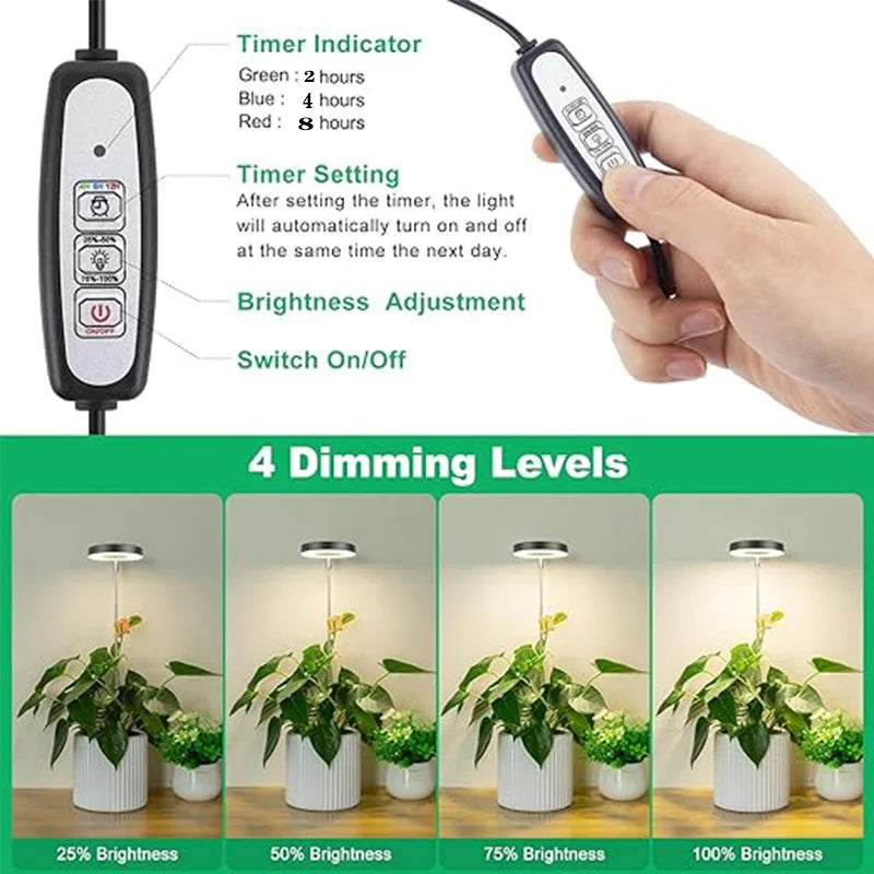 Full Spectrum LED Grow Light Grow Lamp Indoor Hydroponic Plant LED Plant Grow Light Phyto Lamp USB Phytolamp For Seedling Flower