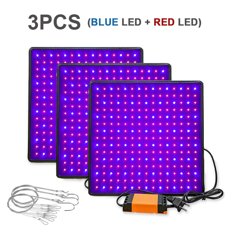 LED Indoor Grow Light Bulbs Full Spectrum 1000W Lamps for Succulent Flower Seeds Cultivation Led Panel Hanging Light AC 85-265V