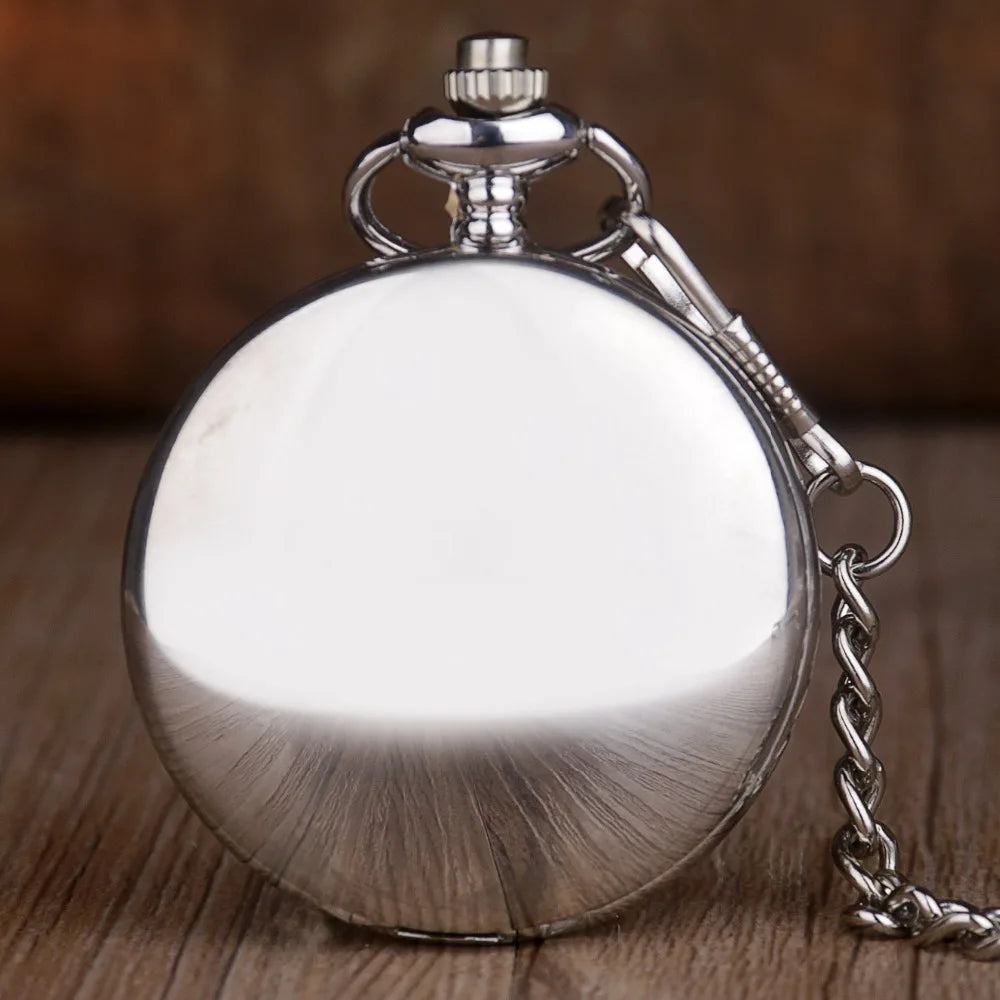Fashion Polish Smooth Quartz Pocket watch Special Ruman Number Dial Pendant Necklace Men Women Fob Watch Gifts for Men