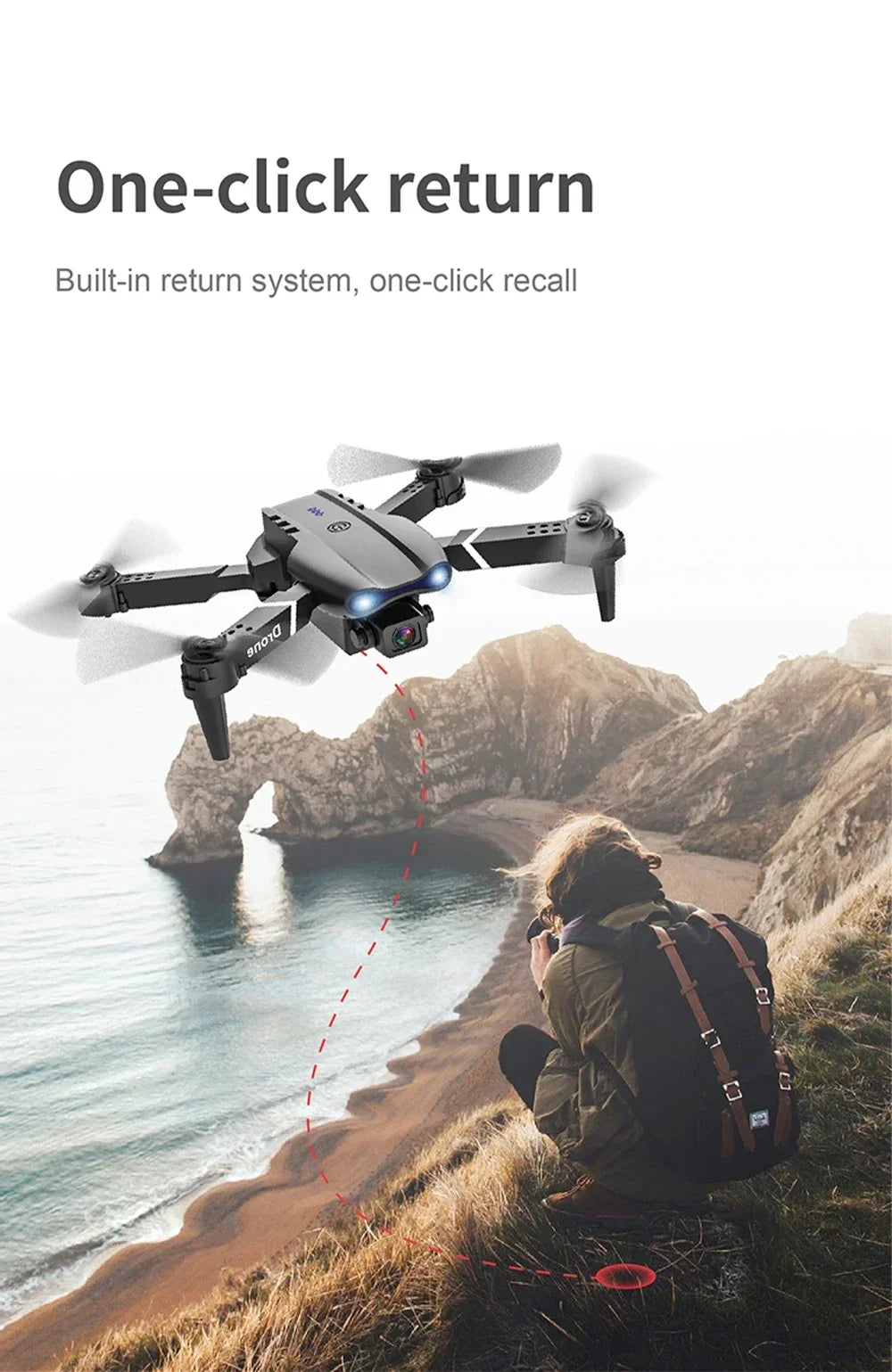 E99 Pro Drone Quadcopter Remote Control Handle Four Axis Aircraft HD 6K Photography UAV Altitude Fixation Helicopter Toys