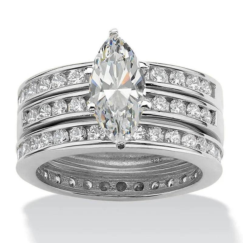 Luxury Marquis Cut Droplet Ring Women&
