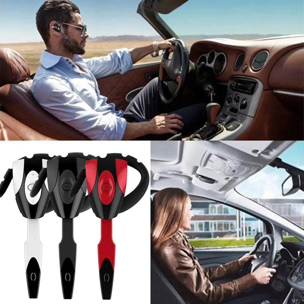 Bluetooth Earphone For Car Driving Standby High Sensitivity Handsfree Rechargeable Wireless Headset With Microphone Dropshipping