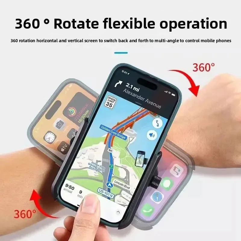 360°Rotatable New Wristband Phone Holder for Smartphone Running Armband for Hiking Biking Walking Universal Sports Wristband