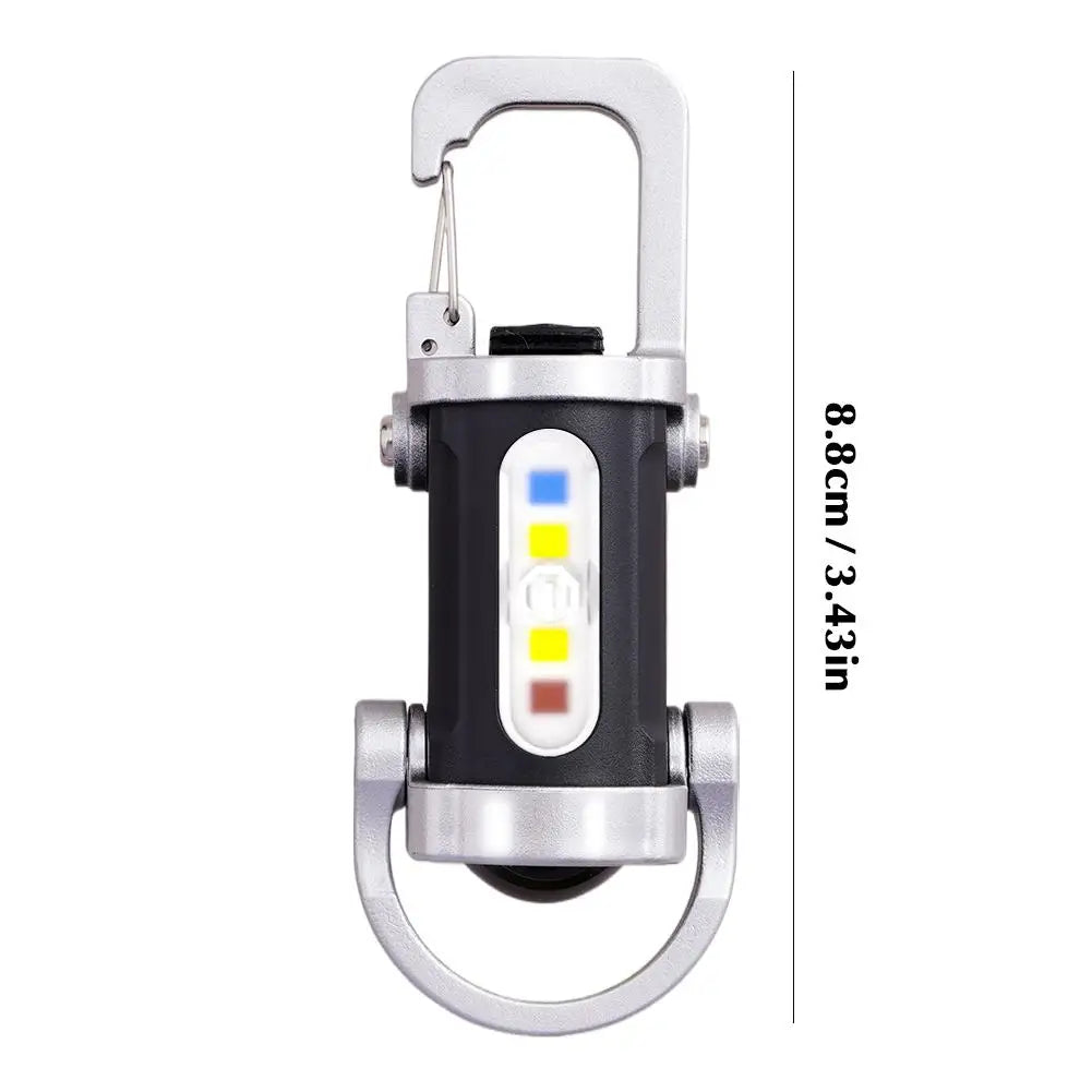 LED Keychain Light USB Charging Small Camping Flashlight Powerful LED Key Chain Lamp for Outdoor Survival Fishing Climbing