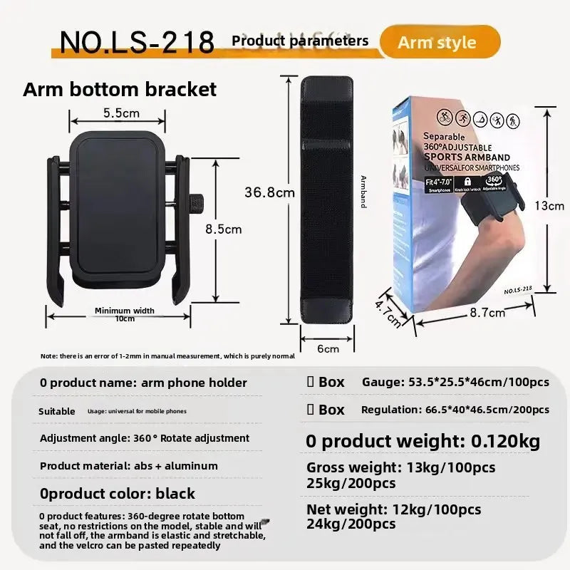 360°Rotatable New Wristband Phone Holder for Smartphone Running Armband for Hiking Biking Walking Universal Sports Wristband
