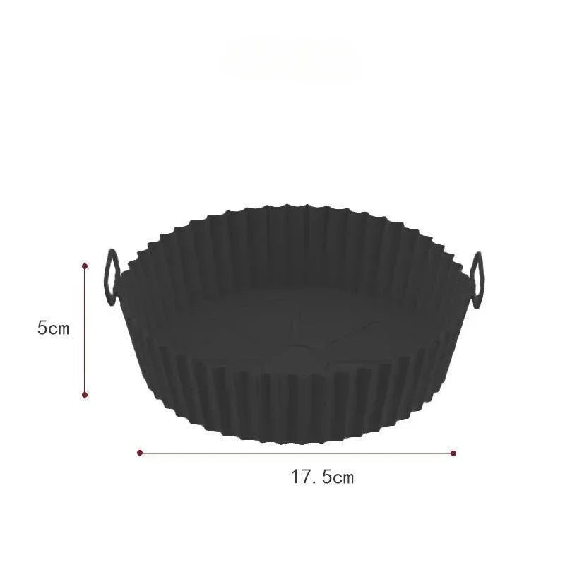 Air Fryer Silicone Liners Air Fryer Silicone Pot Reusable Silicone Air Fryer Liners Food Safe Non Stick Air-Fryer Accessories