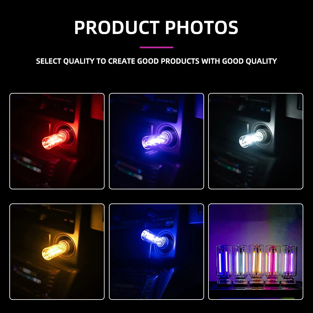 USB Night Light Touch Dimming LED Incandescent Filament Light Bulb Car Interior Lighting Atmosphere Lamp for Party Room Car