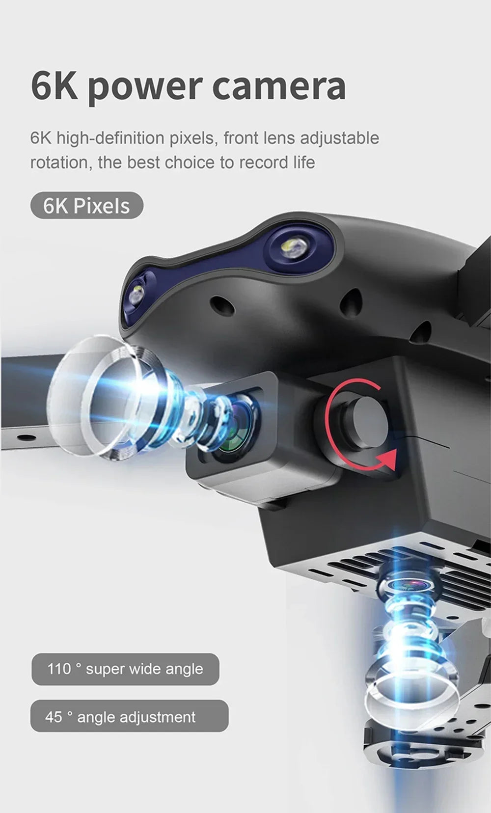 E99 Pro Drone Quadcopter Remote Control Handle Four Axis Aircraft HD 6K Photography UAV Altitude Fixation Helicopter Toys