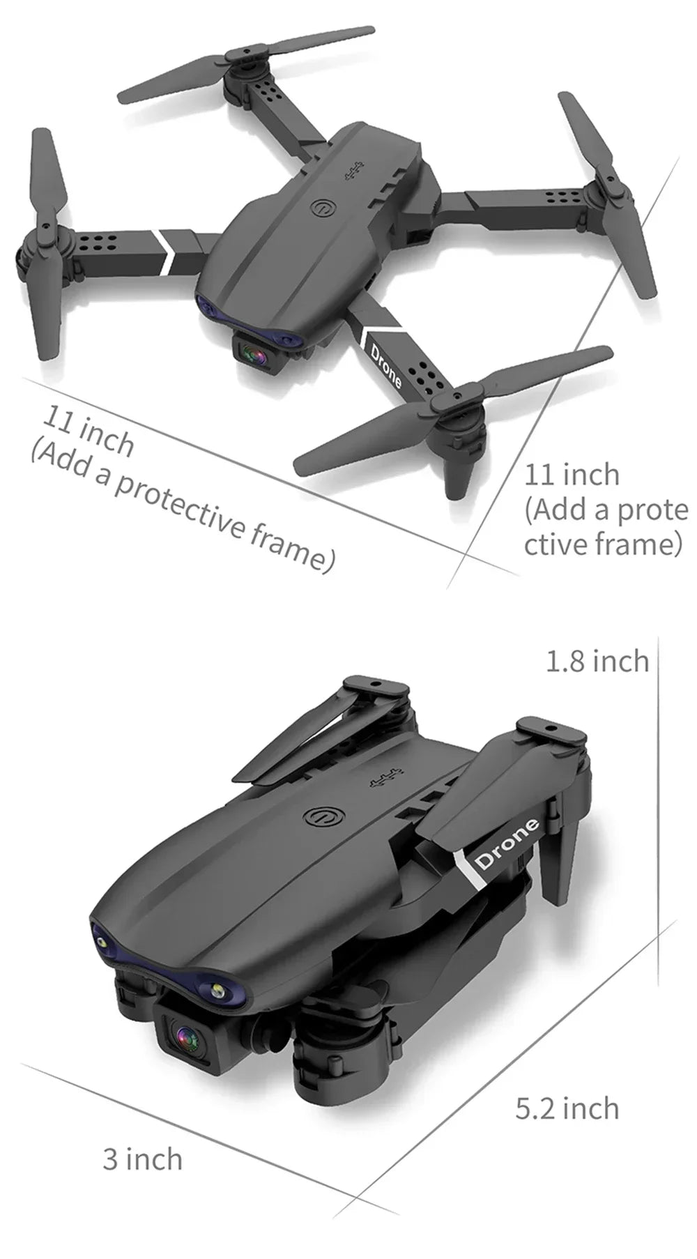 E99 Pro Drone Quadcopter Remote Control Handle Four Axis Aircraft HD 6K Photography UAV Altitude Fixation Helicopter Toys