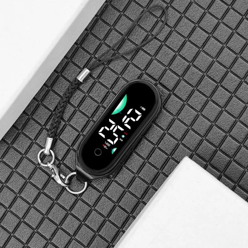 Small watch, creative lanyard, simple time display, luminous student children&
