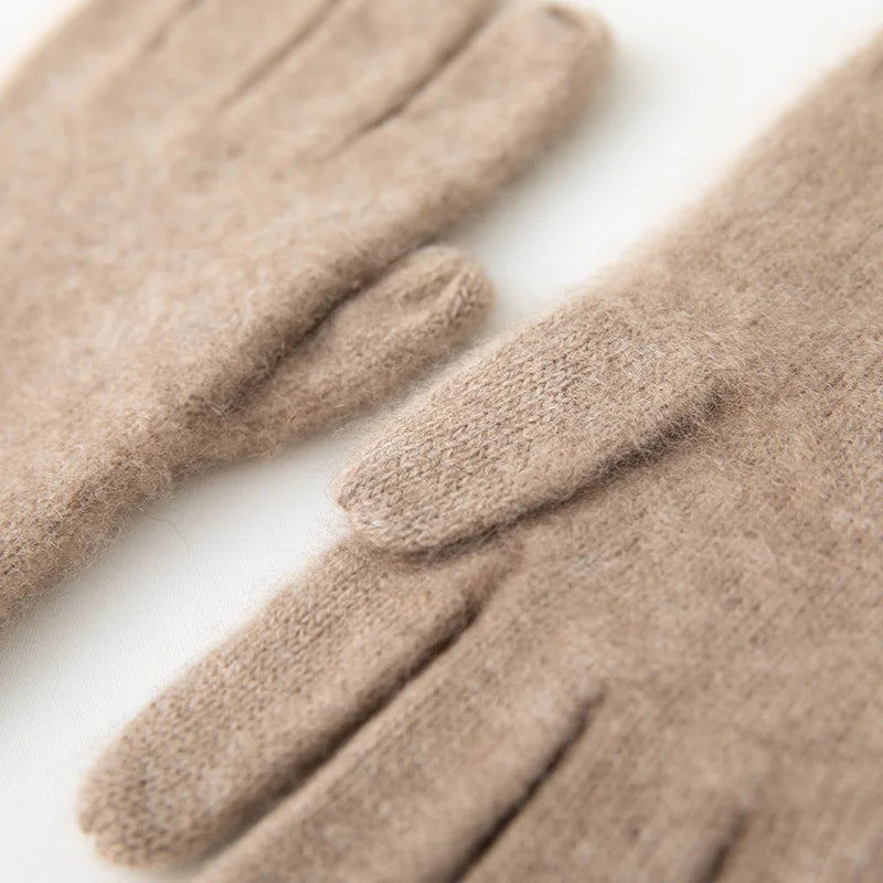 Winter Cashmere Gloves for Women Warm Touch Screen Gloves Cold Protection Full Finger Mittens Outdoor Cycling Thick Glove