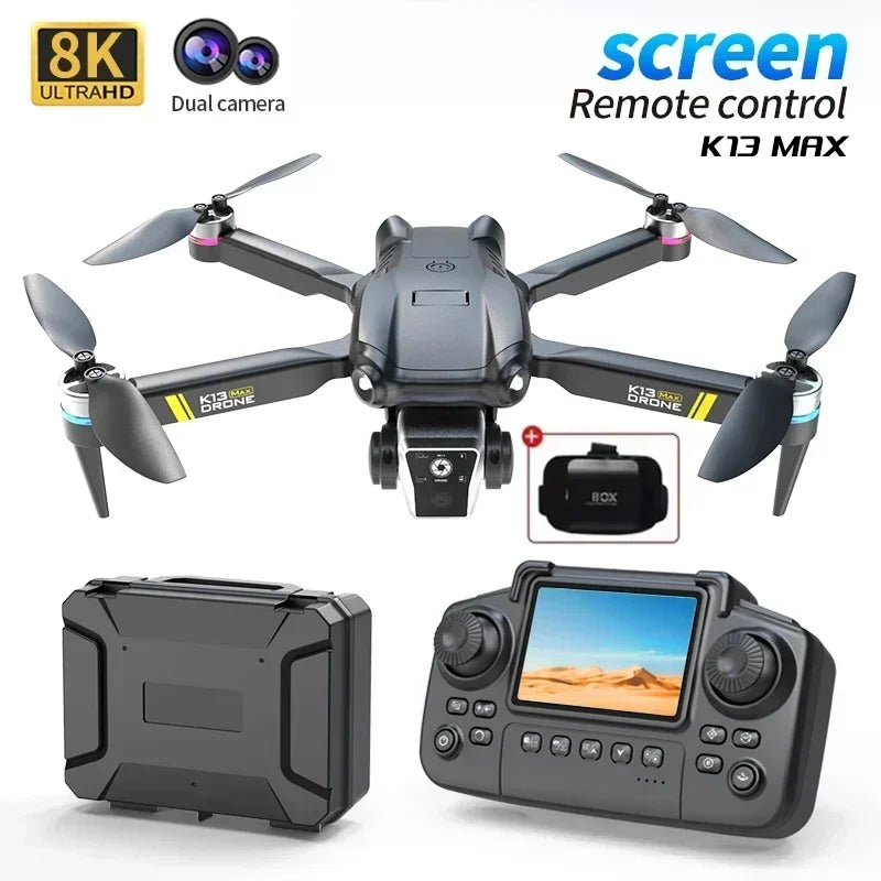 NEW K13 MAX Drone 8K Camera 5G WiFi FPV Brushless Motor HD Dual Camera Obstacle Avoidance Quadcopter for Aerial Photography Gift