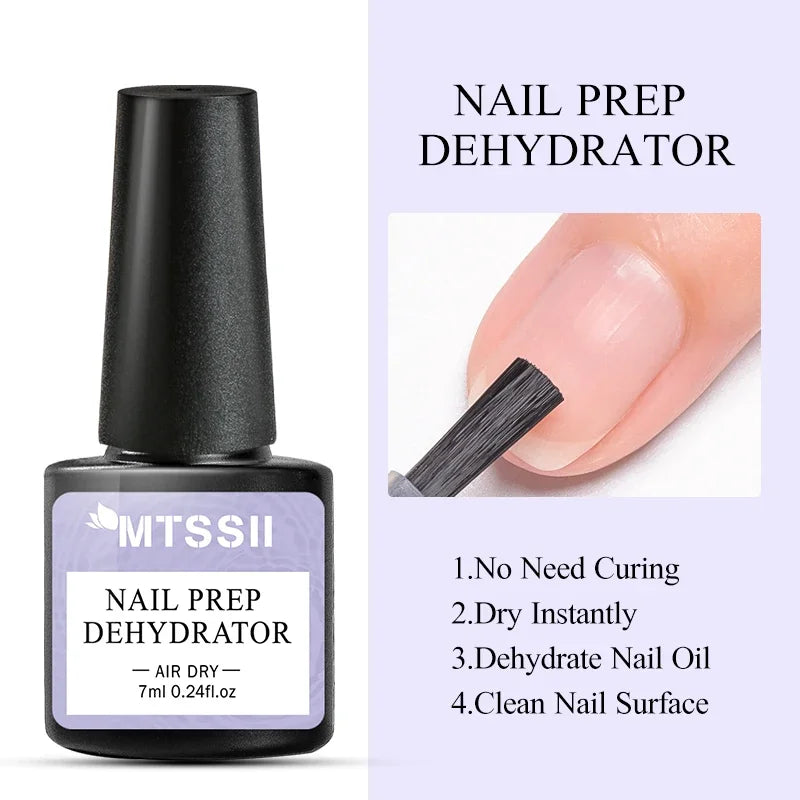 7ml Nail-Primer & Prep Dehydrator Gel Nail Polish 28 Days+ Long-Lasting No Need UV LED Lamp Nail Gel Base Top Coat Varnishes