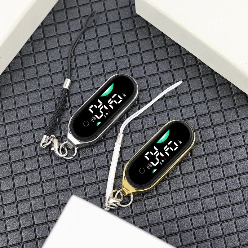 Small watch, creative lanyard, simple time display, luminous student children&