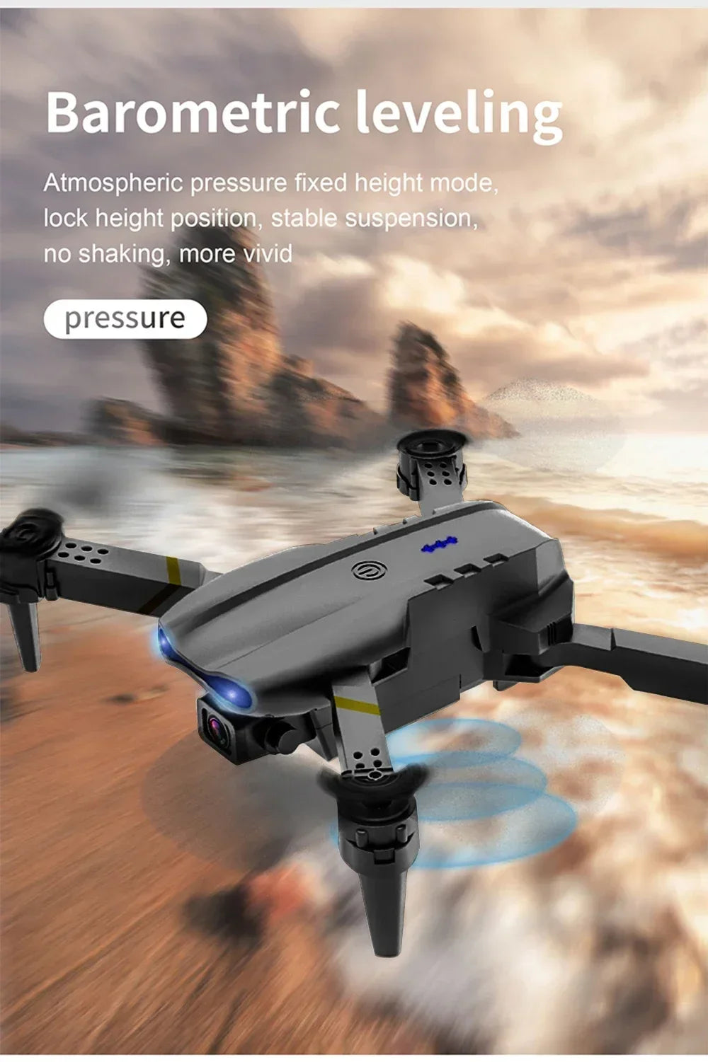 E99 Pro Drone Quadcopter Remote Control Handle Four Axis Aircraft HD 6K Photography UAV Altitude Fixation Helicopter Toys