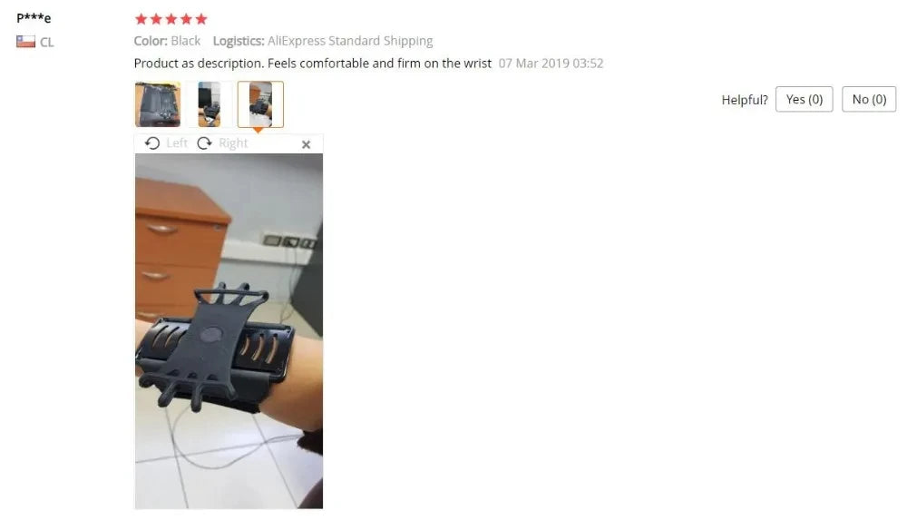 New Wristband Phone Holder 360°Rotatable Universal Sports Wristband for Smartphone Running Armband for Hiking Biking Walking