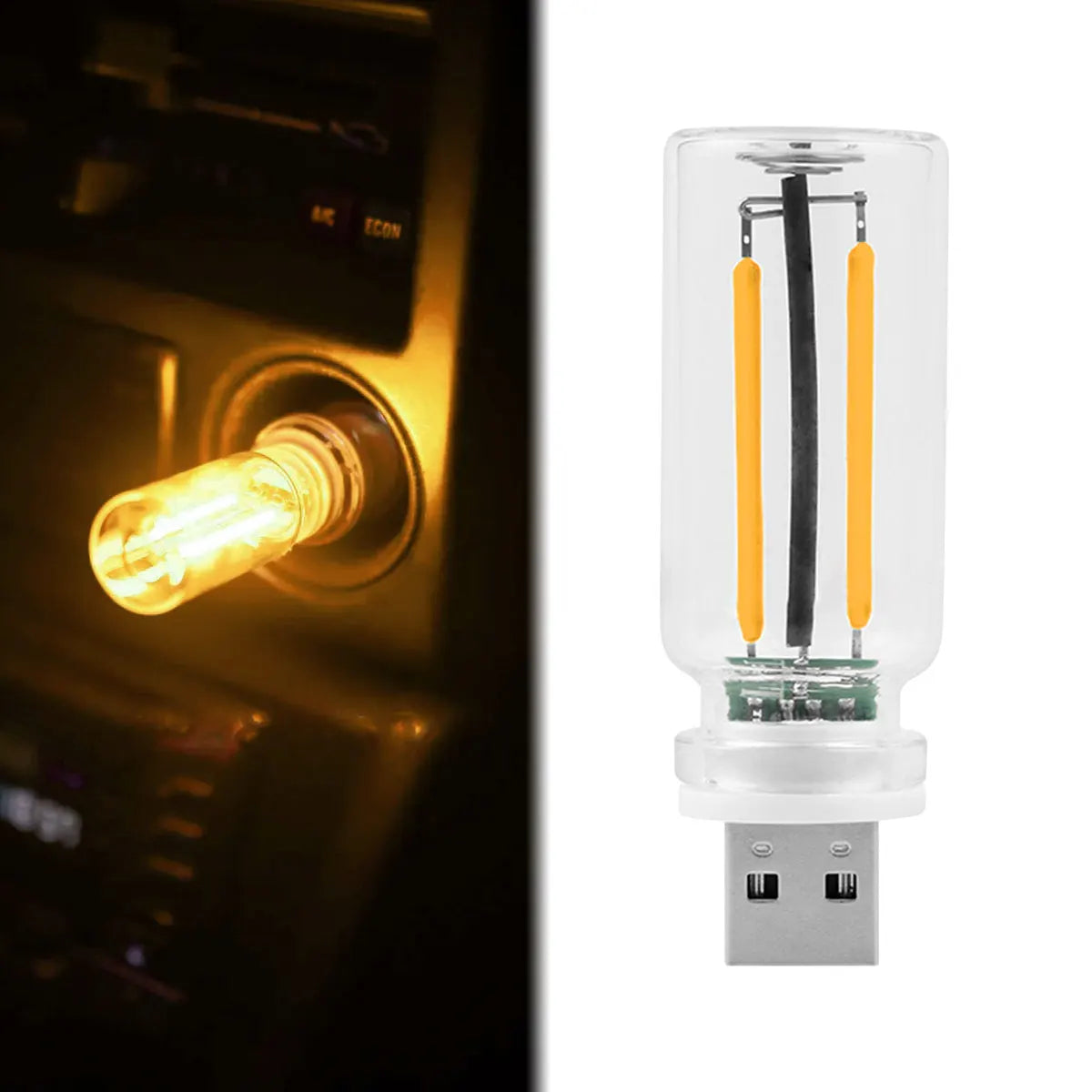 USB Night Light Touch Dimming LED Incandescent Filament Light Bulb Car Interior Lighting Atmosphere Lamp for Party Room Car