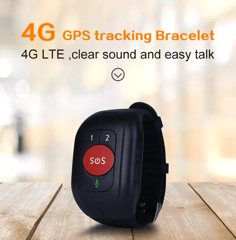 2025 Elderly People Smart Watch Bracelet 4G LTE GPS tracker Temperature Sensor SOS Urgent Call and Fall Detection for the Senior
