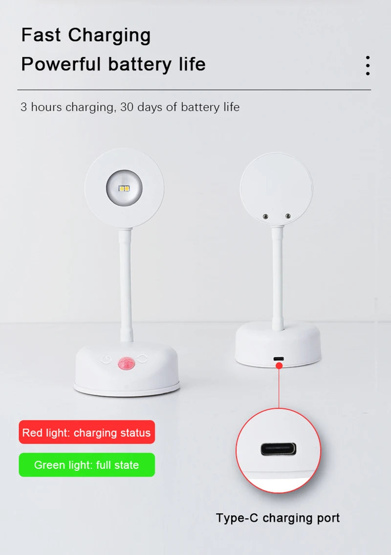 LED Wall Lamp USB Charging Wirelessly Dimmable Motion Sensor Living Room Bedroom Bedside Decoration Spotlights Night Wall Light