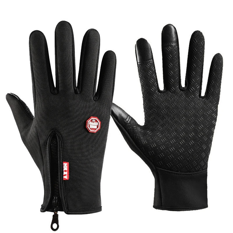 1pc Outdoor Double-Layer Thermal Lined Warm, Anti-Slip, Waterproof, Touchscreen Compatible,Windproof Sports &amp; Cycling Gloves