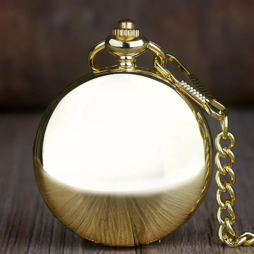 Fashion Polish Smooth Quartz Pocket watch Special Ruman Number Dial Pendant Necklace Men Women Fob Watch Gifts for Men