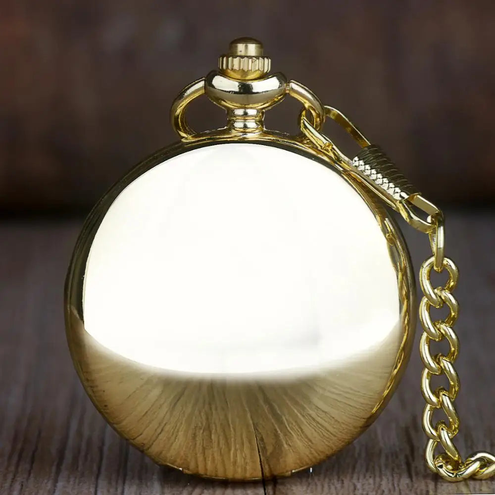 Fashion Polish Smooth Quartz Pocket watch Special Ruman Number Dial Pendant Necklace Men Women Fob Watch Gifts for Men