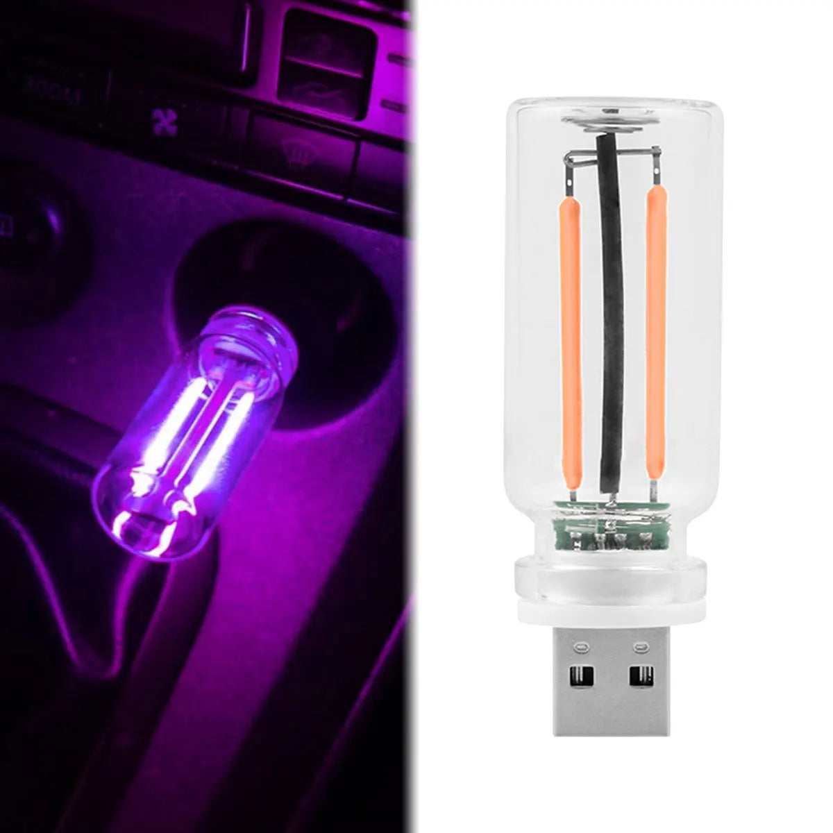 USB Night Light Touch Dimming LED Incandescent Filament Light Bulb Car Interior Lighting Atmosphere Lamp for Party Room Car