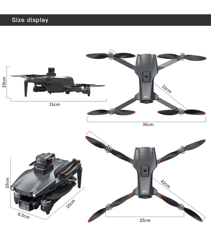 L600 PRO / PRO MAX Drone 4K Profesional Dual Camera 3-axis Gimbal Brushless Obstacle Avoidance WiFi FPV Dron RC Quadcopter Toys