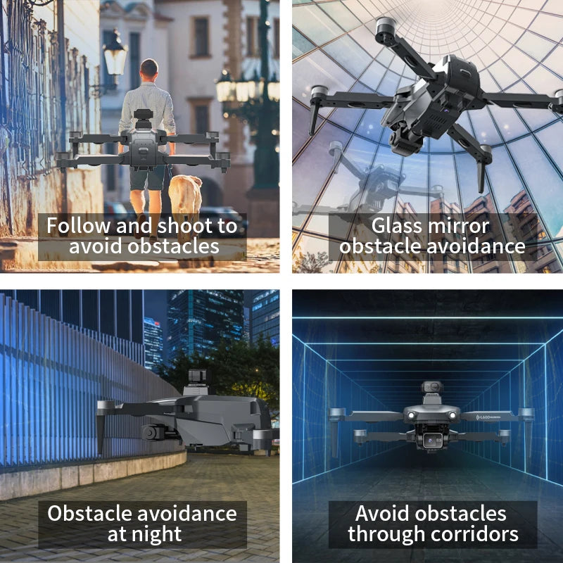 L600 PRO / PRO MAX Drone 4K Profesional Dual Camera 3-axis Gimbal Brushless Obstacle Avoidance WiFi FPV Dron RC Quadcopter Toys