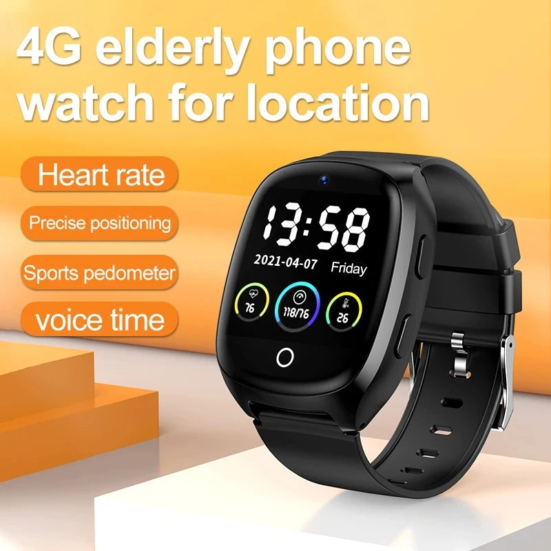 4G Elderly Tracker Smart watch D300 Body Temperature Heart Rate Blood Pressure GPS Location Tracking Phone Watch for Old People