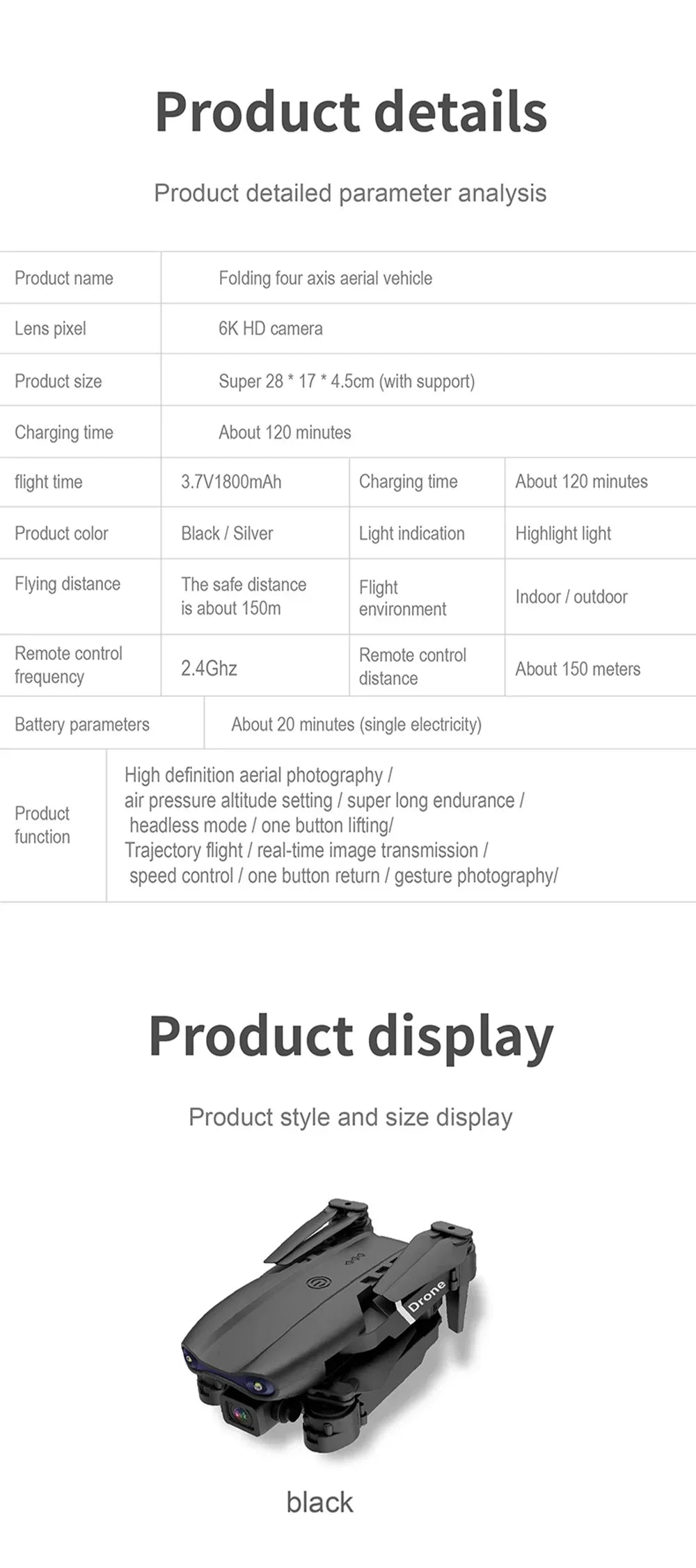 E99 Pro Drone Quadcopter Remote Control Handle Four Axis Aircraft HD 6K Photography UAV Altitude Fixation Helicopter Toys