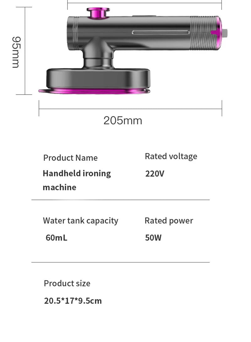 Portable Mini Steam Iron For Clothes Foldable Handheld Electric Ironer Wet Dry Garment Steamer Ironing Machine Travel Home Appli