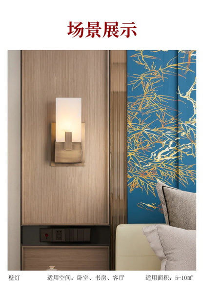 Natural Marble Wall Lamp Minimalist Living Room Bedroom TV Background Wall Light Entrance Hallway American Style Bedside Lamps