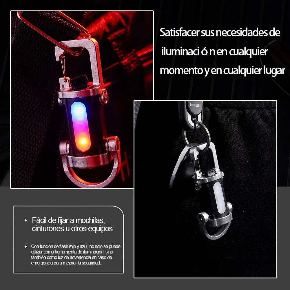 LED Keychain Light USB Charging Small Camping Flashlight Powerful LED Key Chain Lamp for Outdoor Survival Fishing Climbing