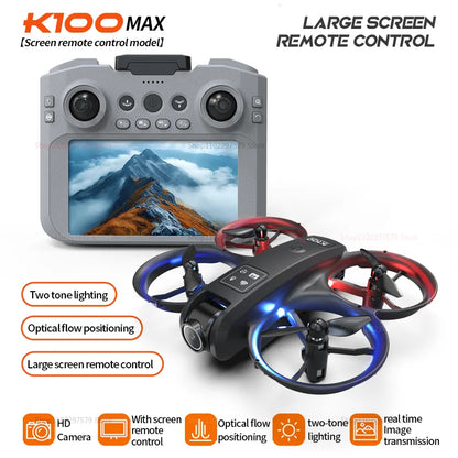 K100 MAX HD 8K Drone With Dual Cameras Obstacle Avoidance Optical Flow Professional Aerial Photography Video For Kid Adults Gift