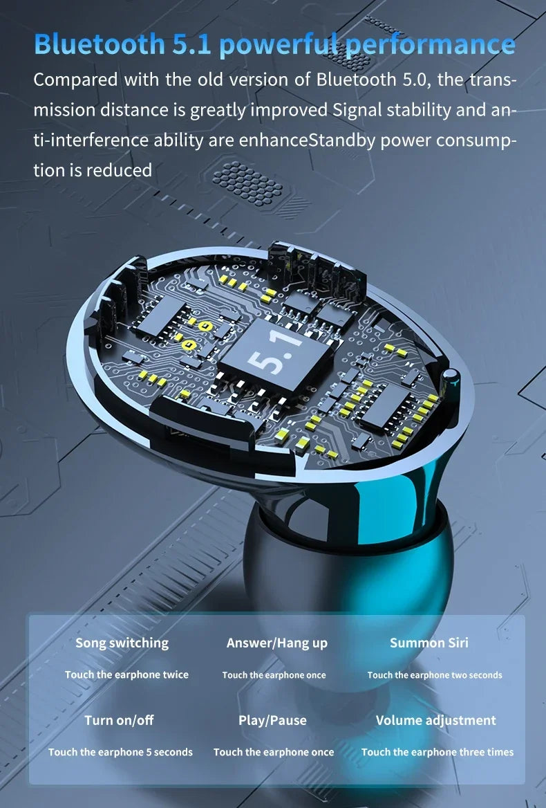 M10 TWS Wireless Earbuds: Sports Waterproof Design, Bluetooth Connection, 9D Stereo Sound + Charging Box &amp; Microphone