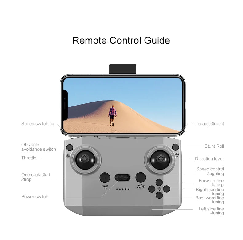 D16 Drone 8K HD With FPV Dual Camera RC Brushless Power Motor 5G WIFI Smart Obstacle Avoidance Profesional Aerial Quadcopter Toy