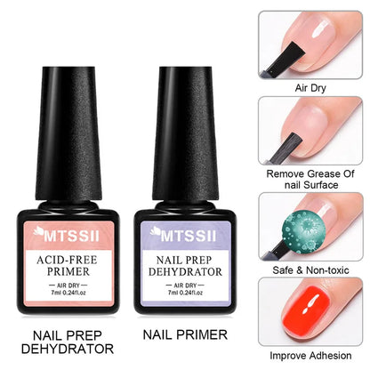 7ml Nail-Primer &amp; Prep Dehydrator Gel Nail Polish 28 Days+ Long-Lasting No Need UV LED Lamp Nail Gel Base Top Coat Varnishes