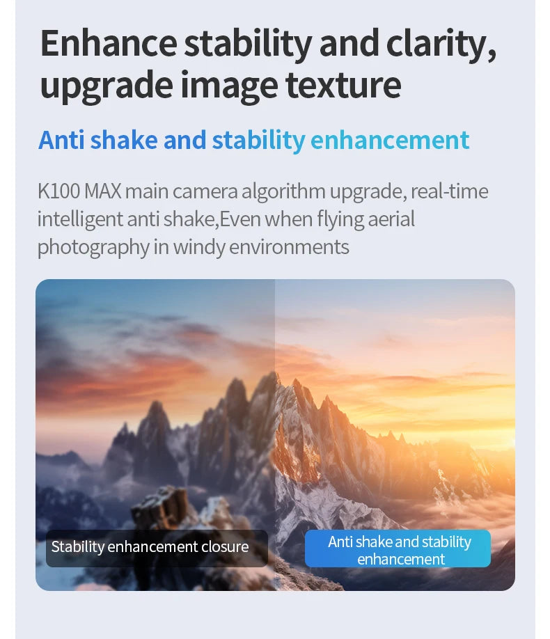 K100 MAX HD 8K Drone With Dual Cameras Obstacle Avoidance Optical Flow Professional Aerial Photography Video For Kid Adults Gift