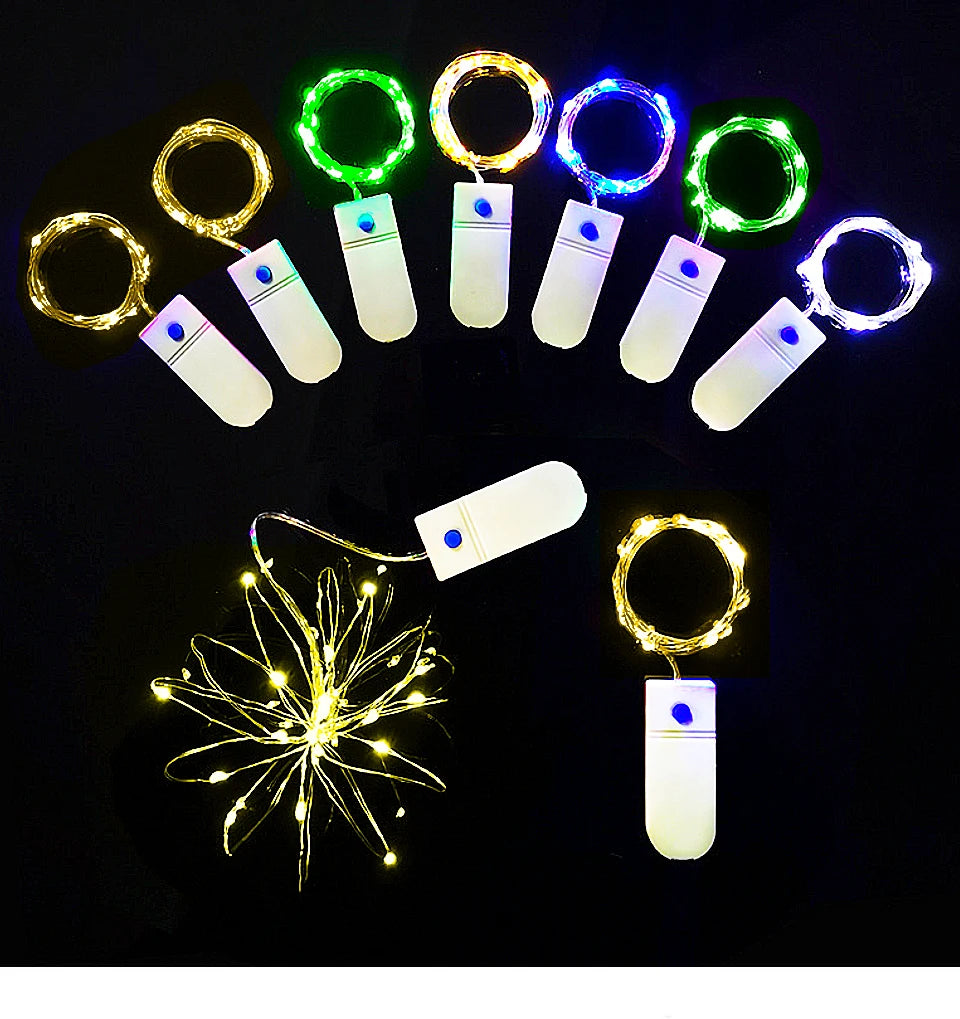 3 Modes 1M 2M 3M 5M Led Fairy Lights Copper Wire String Holiday Outdoor Lamp Garland For Christmas Tree Wedding Party Decoration