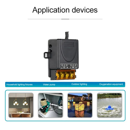 AC 110V 220V 30A Relay Wireless Remote Control Switch System RF 433Mhz Transmitter On Off for Water Heaters Ceiling LED Lamp