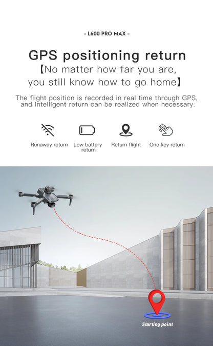 L600 PRO / PRO MAX Drone 4K Profesional Dual Camera 3-axis Gimbal Brushless Obstacle Avoidance WiFi FPV Dron RC Quadcopter Toys