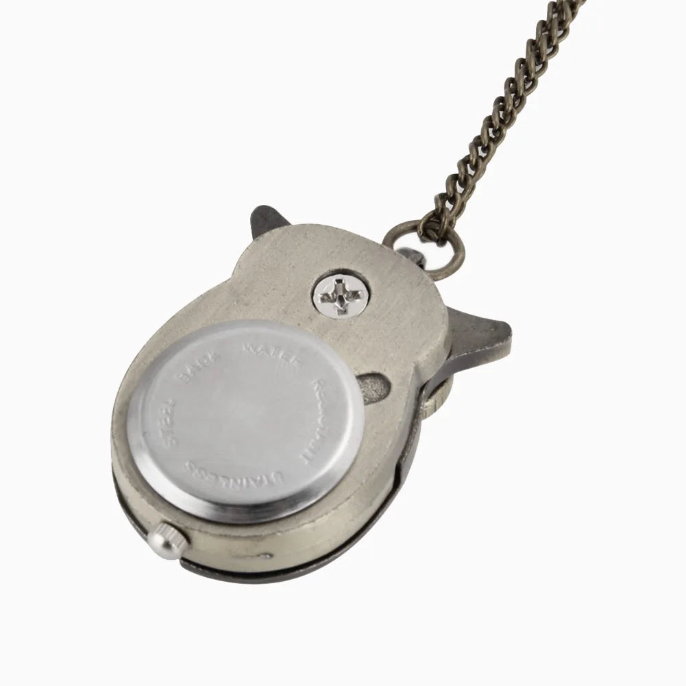 Fashion Cartoon Owl Decorative Vintage Pocket Watch On Chain Vintage Watches Quartz Necklace Pendant Clock Gifts For Women