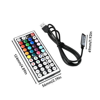 Led Controller 44 Keys LED IR RGB Controler IR Remote Dimmer USB 5V/DC 5-24V For RGB 3528 5050 LED Strip Lights