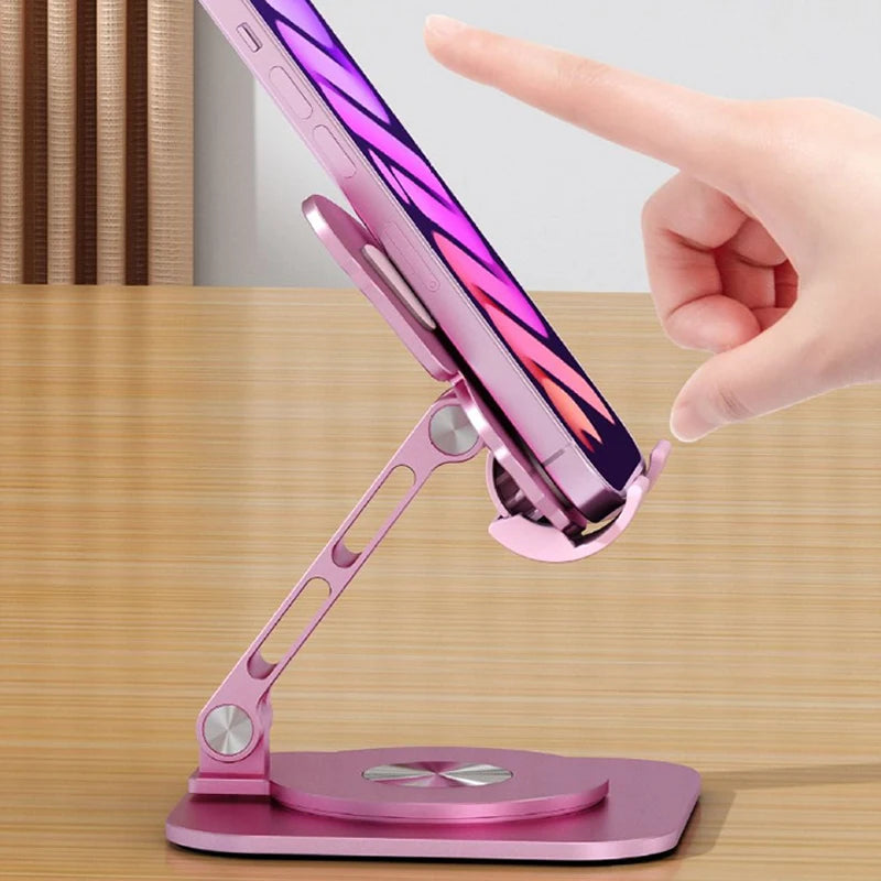 Aluminum Alloy Mobile Phone Holders Butterfly 360 Degree Rotating Mobile Phone Stand Foldable Adjustable Tablet Stand