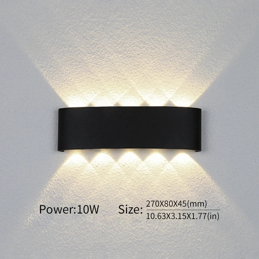 Led Wall Lamp Waterproof IP66 Up And Down Lighting Garden Decoration AC85-265V indoor&amp;outdoor Wall Light for Bedroom Living Room