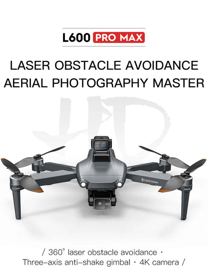 L600 PRO / PRO MAX Drone 4K Profesional Dual Camera 3-axis Gimbal Brushless Obstacle Avoidance WiFi FPV Dron RC Quadcopter Toys