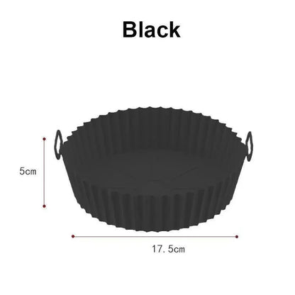 Air Fryer Silicone Liners Air Fryer Silicone Pot Reusable Silicone Air Fryer Liners Food Safe Non Stick Air-Fryer Accessories