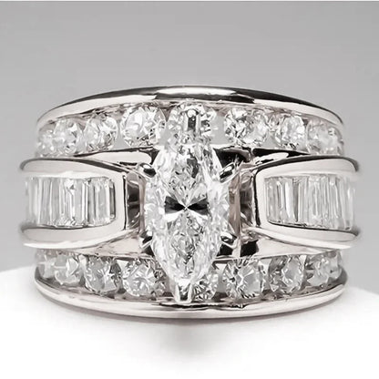 Luxury Marquis Cut Droplet Ring Women&