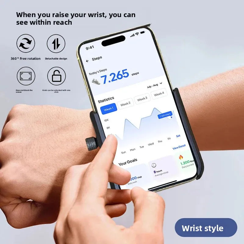 360°Rotatable New Wristband Phone Holder for Smartphone Running Armband for Hiking Biking Walking Universal Sports Wristband